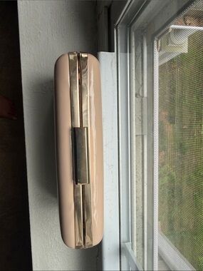 Blush Patent Clutch with Gold Hardware